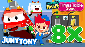 8 Times Table Song | Multiply By 8 | School Songs | Multiplication Songs for Kids | JunyTony