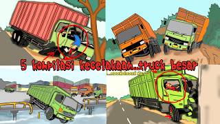 CCTV! Caught a severe truck swerving accident on camera