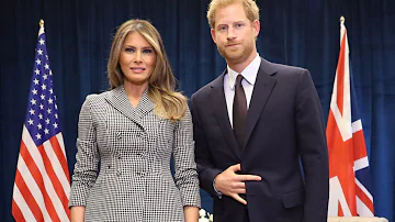 What Hand Sign Did Prince Harry Make During Photo With Melania Trump?