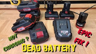 How to: Revive a dead powertool battery that is not charging. Parkside and all others!