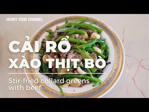 Video CẢI RỔ | Thu hoạch cải rổ, làm món cải rổ xào thịt bò... - youtube