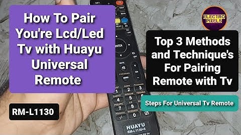 Huayu Universal Remote RM-L1130+8 For Lcd/Led Tv||All Tv Codes||Led tv repair||Huayu Remote Pairing