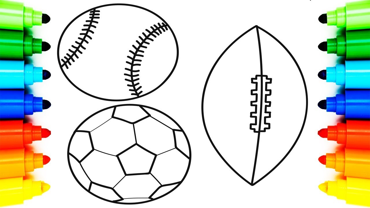 How to Draw Soccer Ball Coloring Pages Sport Toys  Animation Drawing Videos for Kids