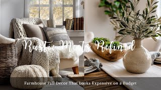 Rustic Meets Refined | Farmhouse Fall Decor That Looks Expensive on a Budget