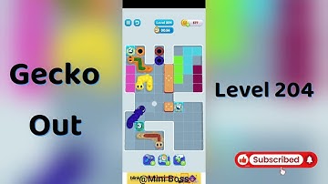 Gecko Out Level 204 Walkthrough 🧩 | Step-by-Step Puzzle Guide | Mini Boss