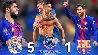 Real Madrid 5-1 Barcelona Final Super cup 2017 Home and away Extended Highlights \& Goals HD