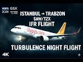 MSFS 2024 / Fenix A320 İstanbul - Trabzon Realistic IFR Flight / SAW - TZX  "High Turbulance"