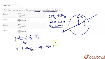 The  relative  angular  speed  of  the  minute  hand  and  second  hand  of a  clock  is