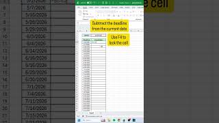 📅 TODAY Function in Excel | Auto Current Date Trick 😎 #shortsvideo #shorts #shortsviral #ytshorts