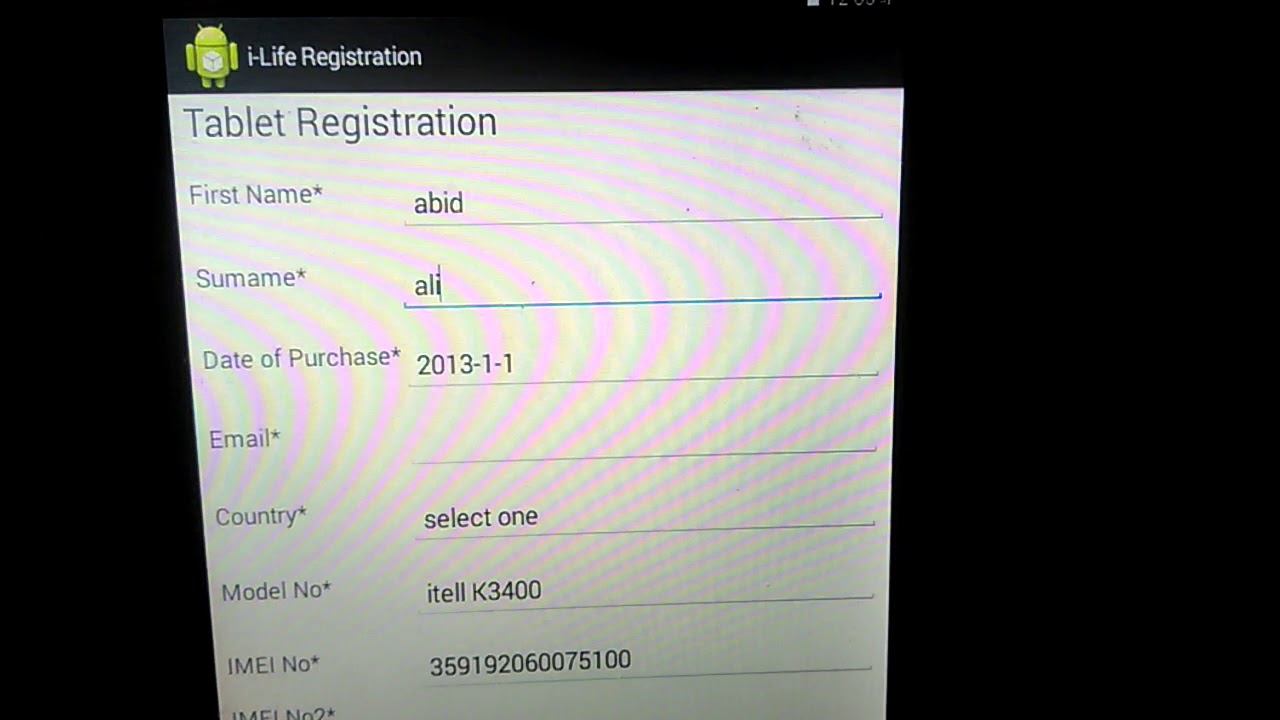 All tablet registration iLife tab registration YouTube