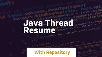 java thread resume
