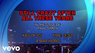 Paul Simon - Still Crazy After All These Years (Karaoke)