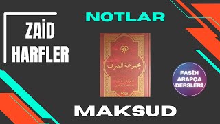 MAKSUD 16.DERS ZAİD HARFLER