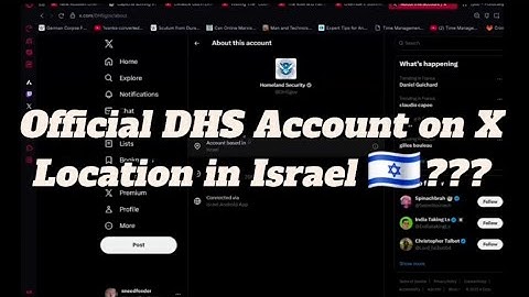 Verified X account for DHS shows location in 🇮🇱 👀 #shorts #shortsfeed #dhs #glitch #youtubeshorts