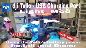 dji Tello-USB Power light Mod. Install and demo flight