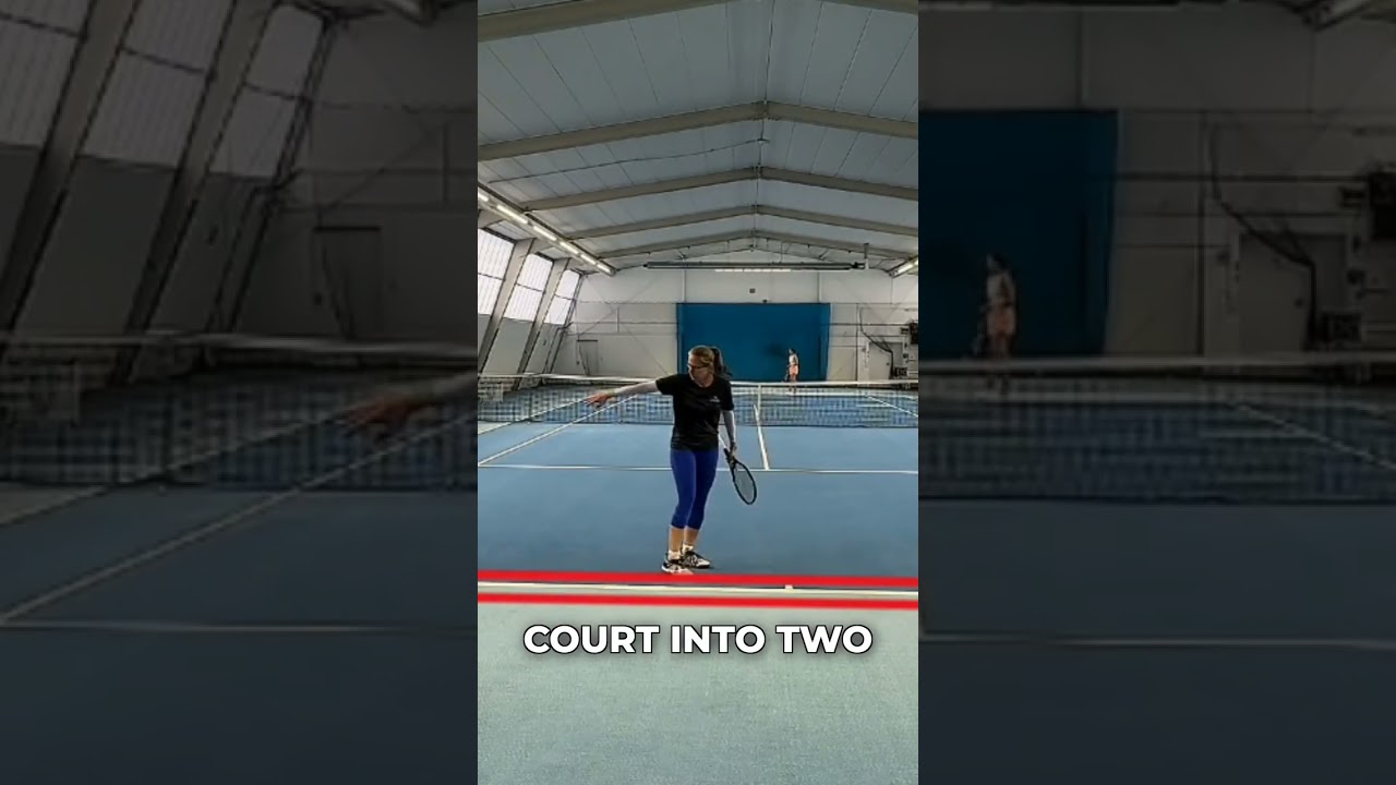 Divide the #tennis court into 2 parts for ATTACK and DEFENSE