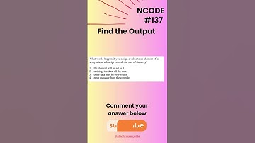 NCODE #137 | Find the Error| Comment your Answer Below | #coding #ncodeseries #ncode #coding #code