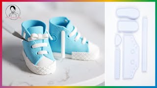 Fondant Baby Shoes Tutorial｜How to Make Fondant Baby Shoes Cake Topper｜Fondant Shoe Making｜翻糖宝宝鞋