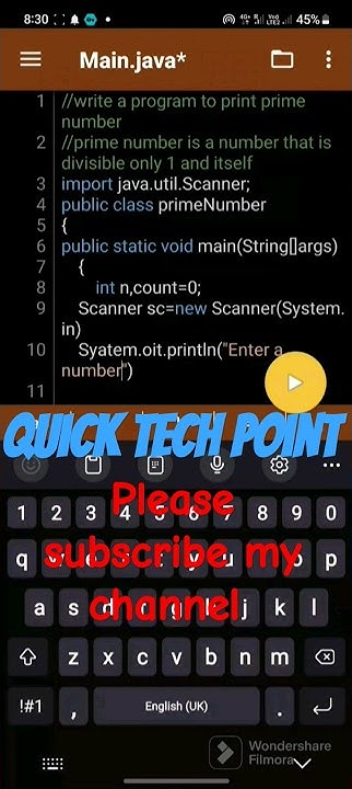 java program to print prime number #coding - YouTube