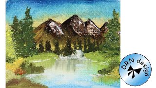 Miniature Bob Ross Painting