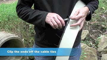 Installing a MACE Doppler ultrasonic area/velocity sensor in a pipe using a ZX SnapStrap