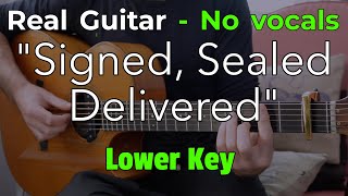 Stevie Wonder - Signed Sealed Delivered (Acoustic Karaoke in E) | No Vocals • 102 BPM