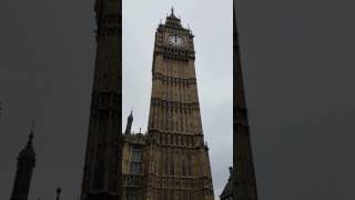 Big Ben striking Noon up close