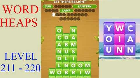 Word Heaps Level 211 - 220 | All Answers | Walkthrough
