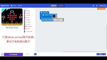 【顯示箭頭｜show arrow】JavaScript 模塊編輯器｜基本編程｜ Micro:Bit JavaScript Blocks Editor - Basic