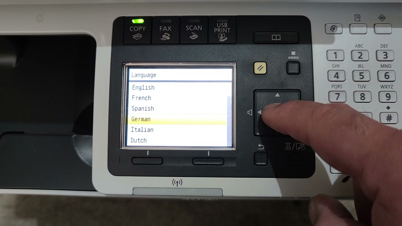 Canon MF 8580 Cdw. Display Language. Remote UI Language.