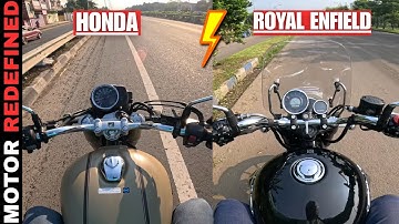 2025 Royal Enfield Meteor 350 Vs Honda CB350C Ride Comparison | Honda Best Hai??