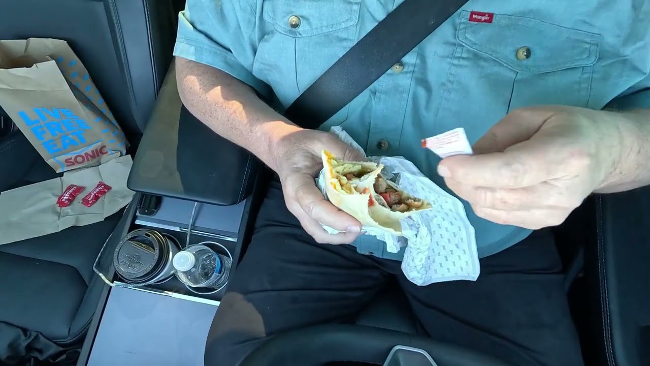 Had Cheese, Eating a SuperSonic Breakfast Burrito without Cheese? Driving through Buckeye, Arizona