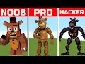 NOOB VS PRO VS HACKER Minecraft Pixel Art Freddy