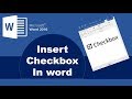 How to Create Checkbox for Fillable Forms in Word 2016