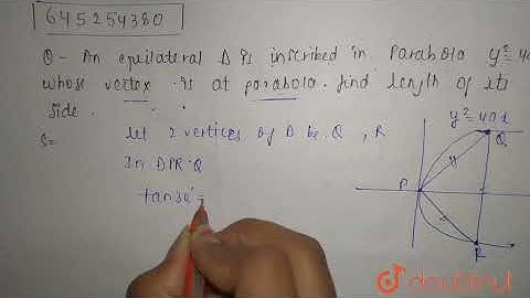 An Equilateral traingles are circumscribed to the parabola y^2=4ax whose vertex is at parabola ...