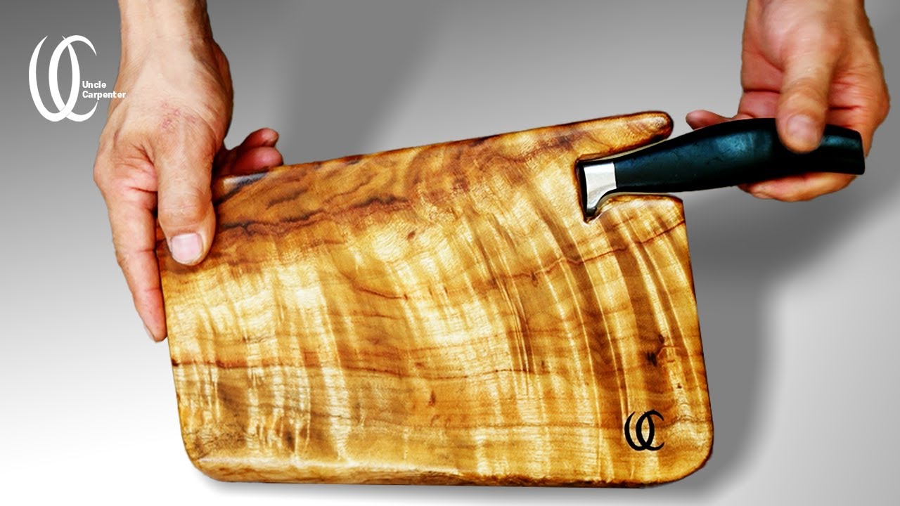 How to make a portable and pretty patterned camphor cutting board for camping and fishing sashimi.