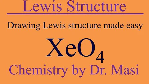 how to draw Lewis structure for XeO4 xenon tetraoxide