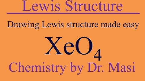 how to draw Lewis structure for XeO4 xenon tetraoxide