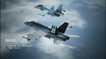 Ace Combat 7: I love the F/A-18E TGM! - Top Gun: Maverick DLC TDM Gameplay