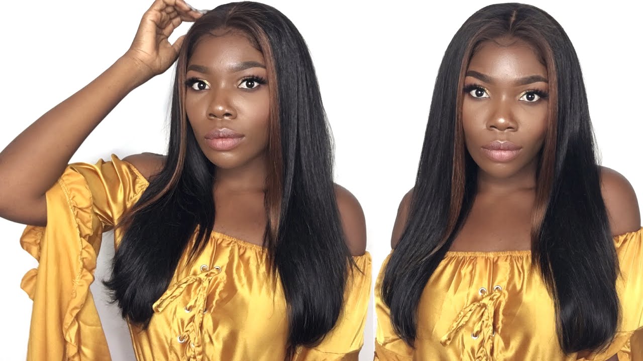 Lace Frontal 2 Blonde Streaks Wig Tutorial Ft Oh My Hair Youtube