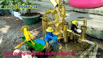 Guồng nước 7 sắc cầu vồng, giã gạo chèo thuyền nơm cá sàn gạo chèo xuồng.plastic pipe