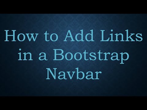 How to Add Links in a Bootstrap Navbar