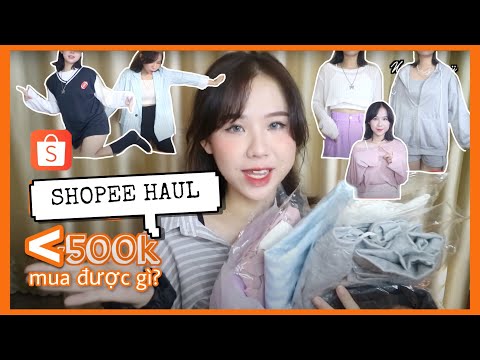 SHOPEE HAUL ? Unboxing ''một đống'' quần áo siêu rẻ ở Shopee chưa đến 500K ? | Foci