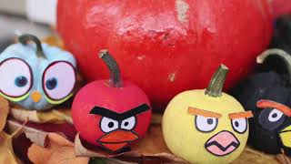 Halloween Pumpkin Painting Idea: Angry Birds