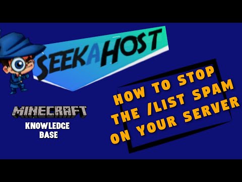 How to Remove the /list spam on your Server Console. SeekaHost Knowledge-base
