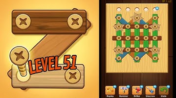 🏅 SCREW PUZZLE: Wood Nut & Bolt 🤪 Level 51 🧩 Gameplay Walkthrough