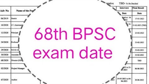 68th BPSC exam date/New update/BPSC/calendar/@Prerna-k2o