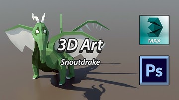 3D Speed Modeling - Snoutdrake-LowPoly - 3ds Max/Photoshop