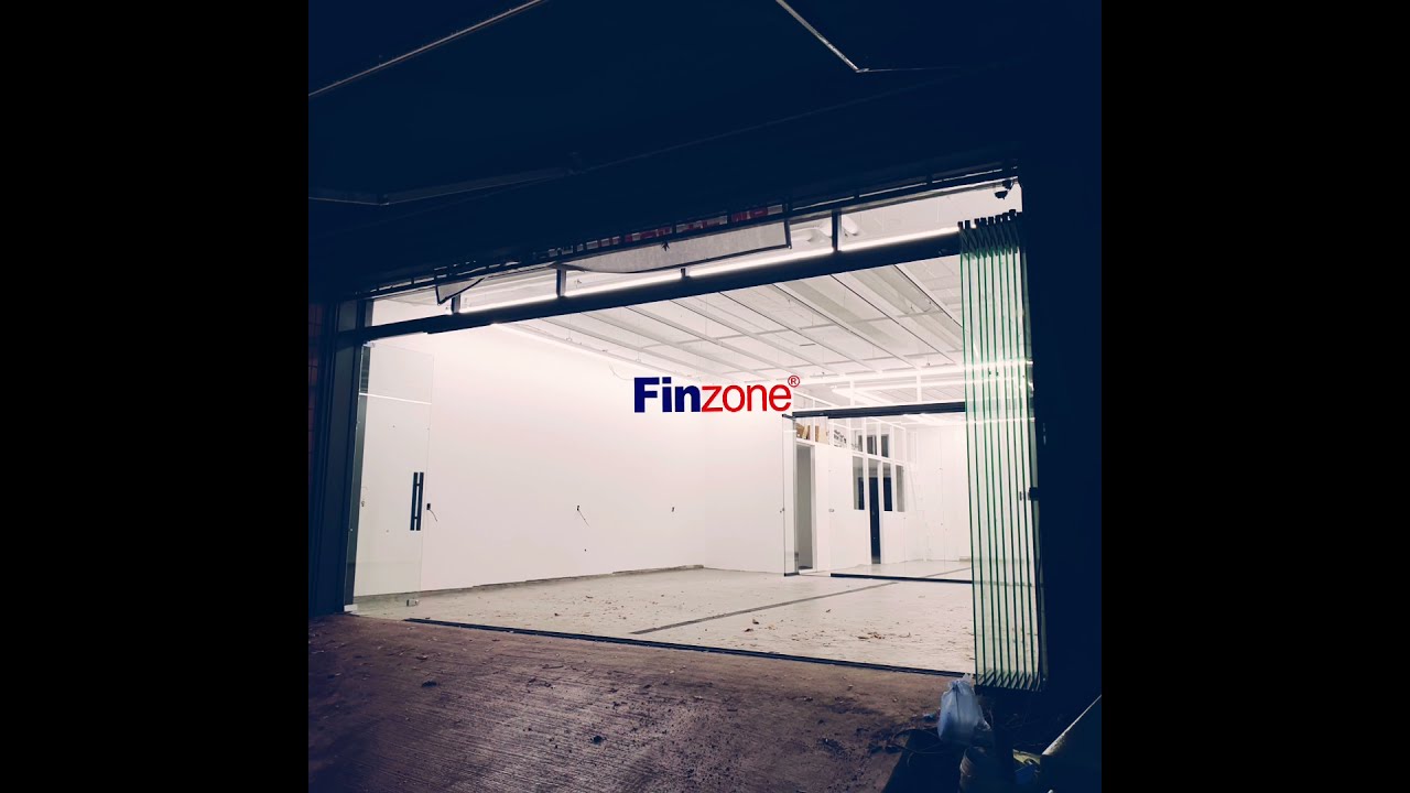 Fz30 frameless folding glass door balcony glazing system glass curtain panoramic glass wall case-123