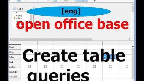 [eng] open office base-create table and queries